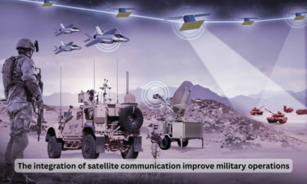 How does the integration of satellite communication improve military operations?