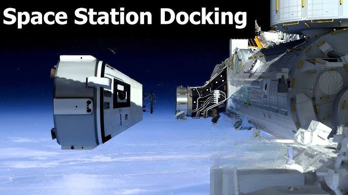 How do docking systems work in spacecraft and space stations?
