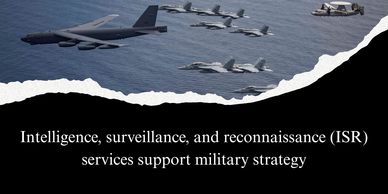 How do intelligence, surveillance, and reconnaissance (ISR) services support military strategy?