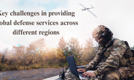 What are the key challenges in providing global defense services across different regions?