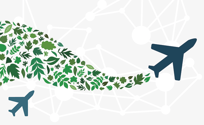 How do advanced air traffic management (ATM) systems reduce carbon footprints in aviation?
