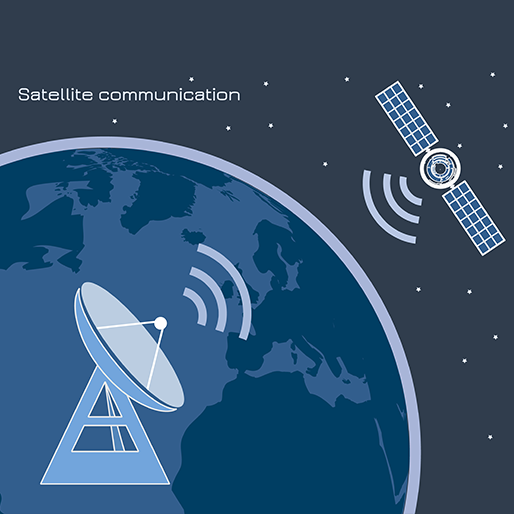 How do satellites contribute to global communication and data transmission?