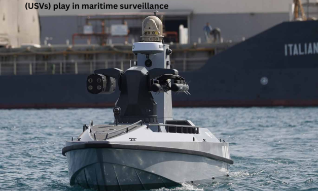 What role do naval drones and unmanned surface vehicles (USVs) play in maritime surveillance?